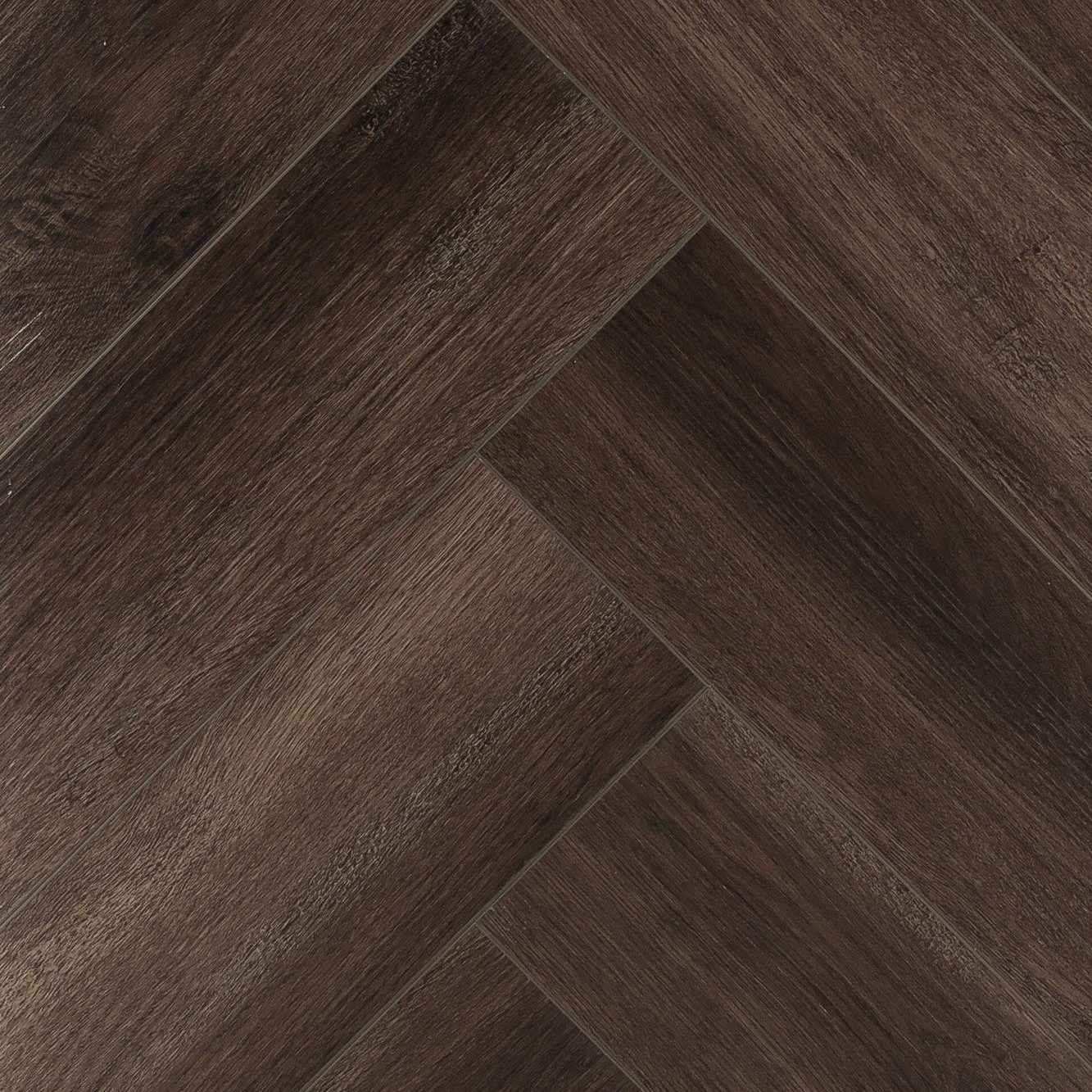 Кварцвиниловый SPC ламинат Ensten Valland Parquet Каштан ECO 103-02 венгерская елка 600×125×4
